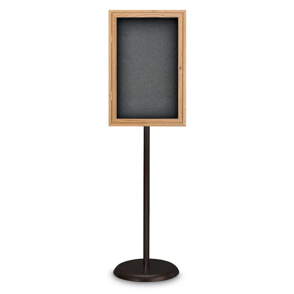 Corkboard, Double Door, Radius Frame, 60x36", Bronze/Summer Tan Forbo